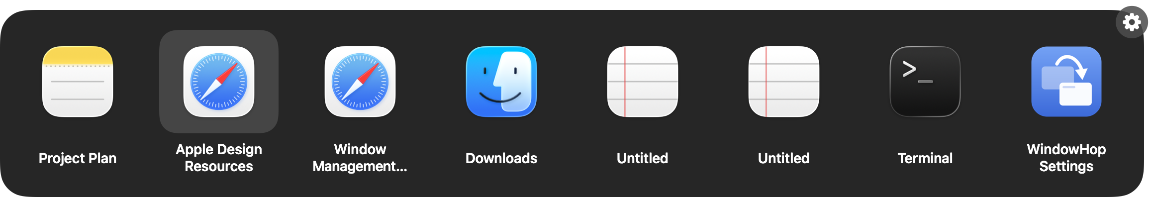WindowHop App Icons appearance in Dark Mode